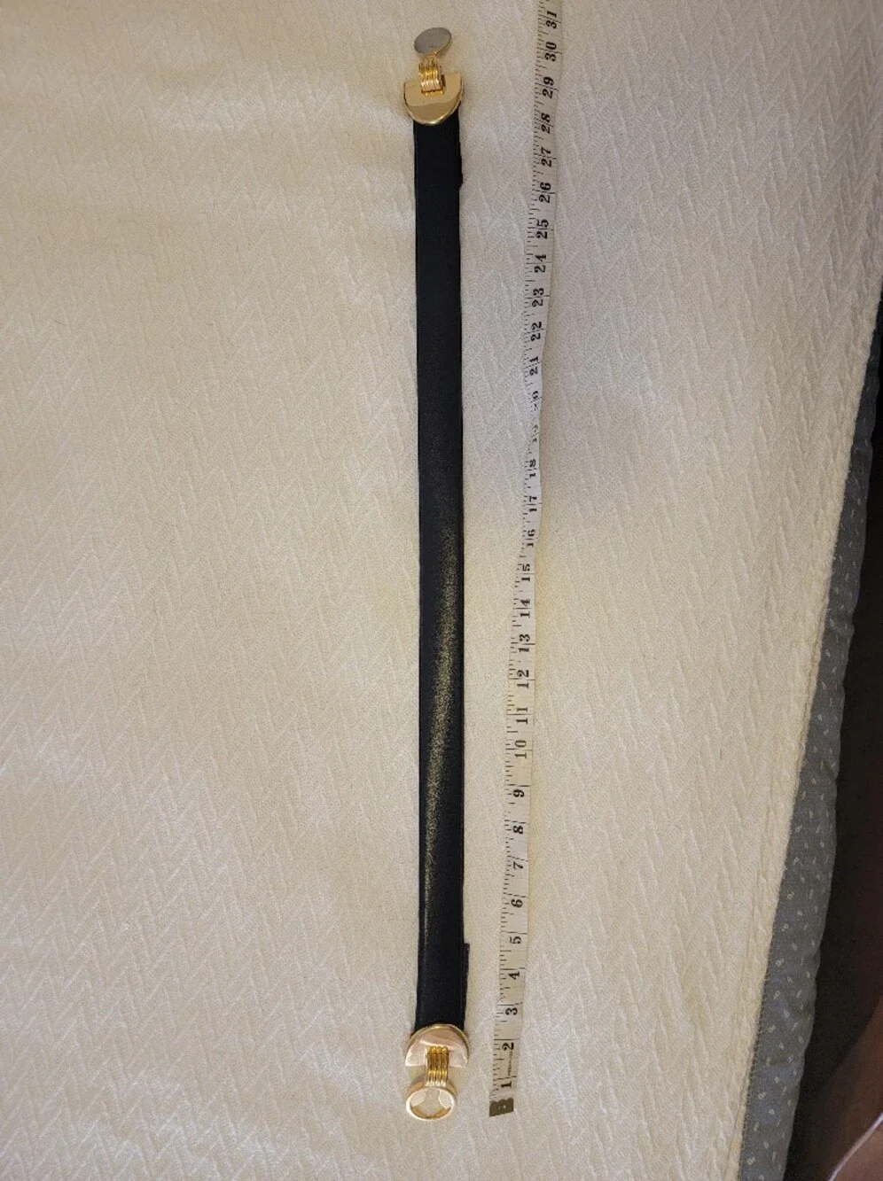 Vintage DAME Gold Hardware Navy Leather Belt